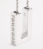 Tom Wood silver square pendant necklace (British brand)