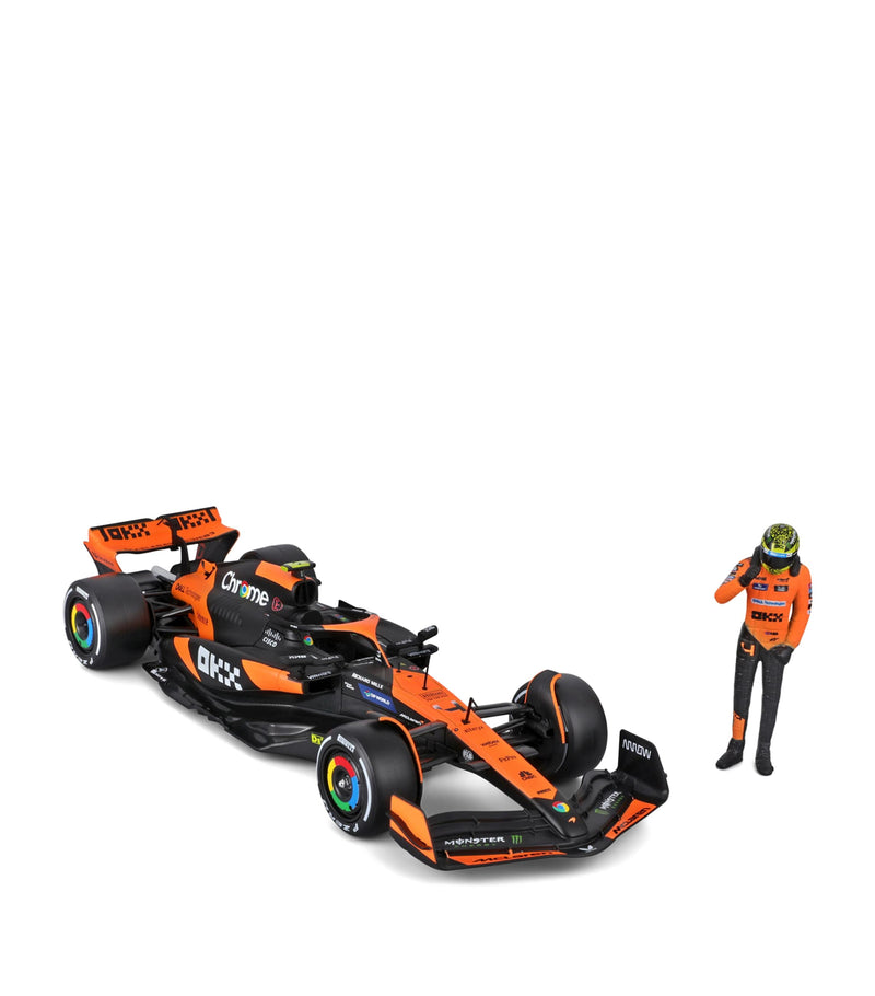 Bburago McLaren MCL38 2024 model with Lando Norris figure 1:24 (British brand)