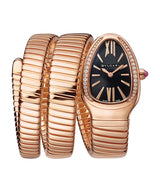 Harrods Bvlgari Serpenti Tubogas Watch Rose Gold and Diamond 35mm- Buy online at McGrocer