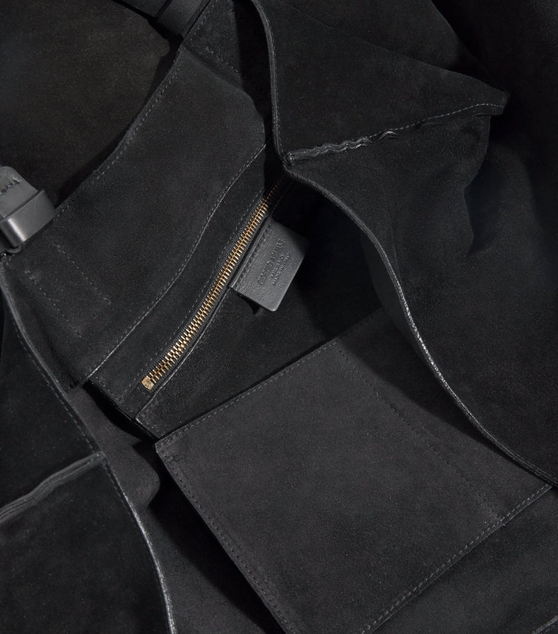Giorgio Armani suede leather-trim tote bag, imported from the UK