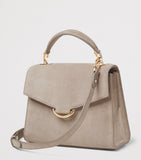 Aspinal of London midi suede Mayfair bag - British product