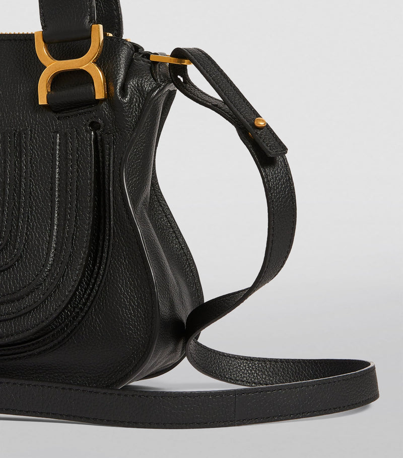 Chloé Marcie top-handle bag in grained leather, imported from the UK
