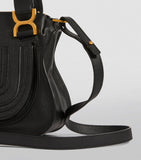Chloé Marcie top-handle bag in grained leather, imported from the UK