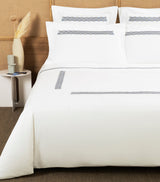 Harrods Frette Basket Weave Queen Duvet Cover 240cm x 220cm- Buy online at McGrocer