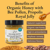 Honey Heaven organic honey bee pollen propolis royal jelly 300g (British brand)