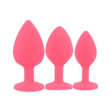 Loving Joy silicone butt plug set pink 3-piece - British product