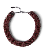 Brunello Cucinelli hematite and sterling silver necklace 43cm, imported from the UK