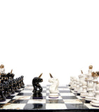 Purling earthenware gold leaf chess set, imported from the UK