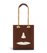 Harrods Schiaparelli Leather Face Top-Handle Bag- Buy online at McGrocer