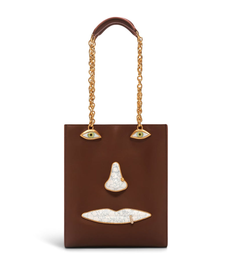 Schiaparelli leather face top-handle bag - British product