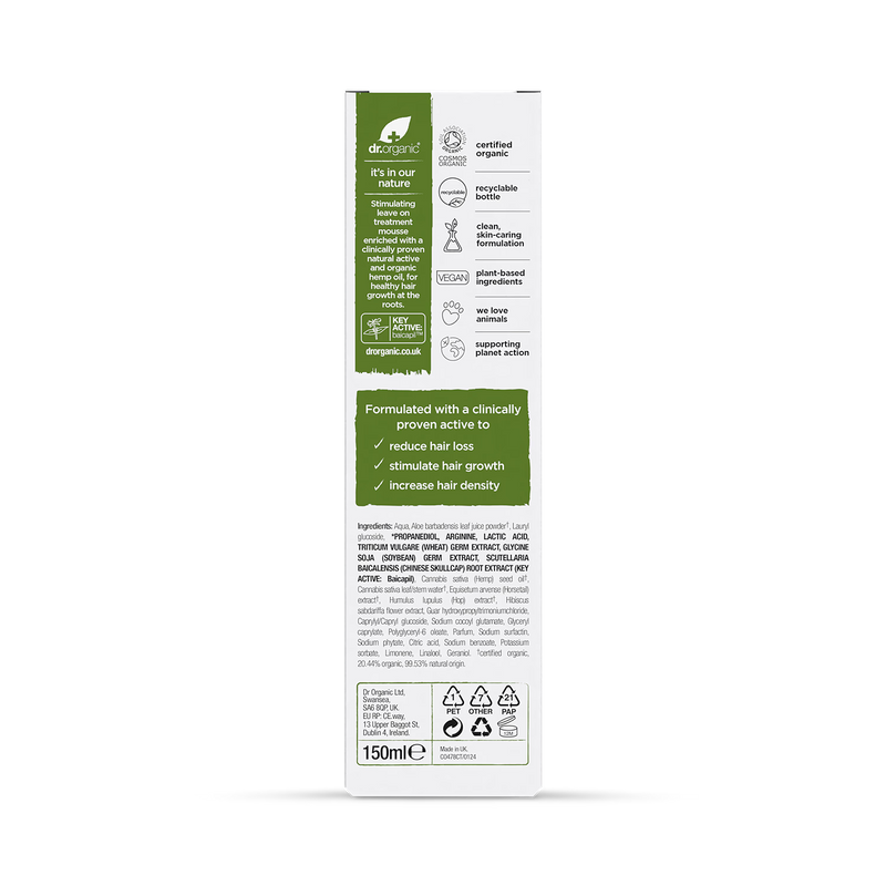 Dr Organic Rescue and Restore Treatment Mousse 150ml - British product