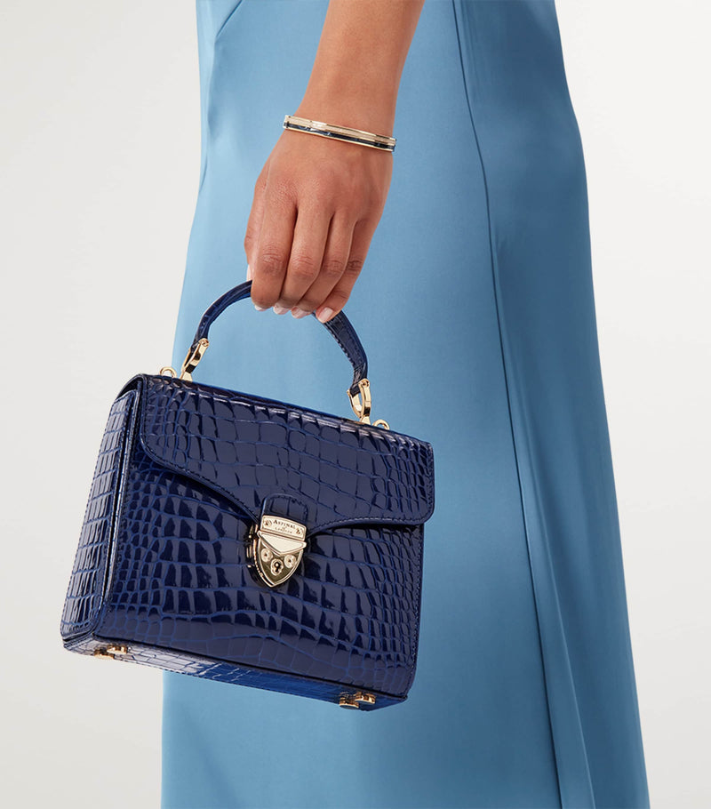 Aspinal of London Midi Mayfair top-handle bag Italian leather, imported from the UK