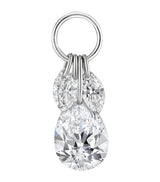 Harrods Maria Tash Floating Pear Diamond Plume Charm- Buy online at McGrocer