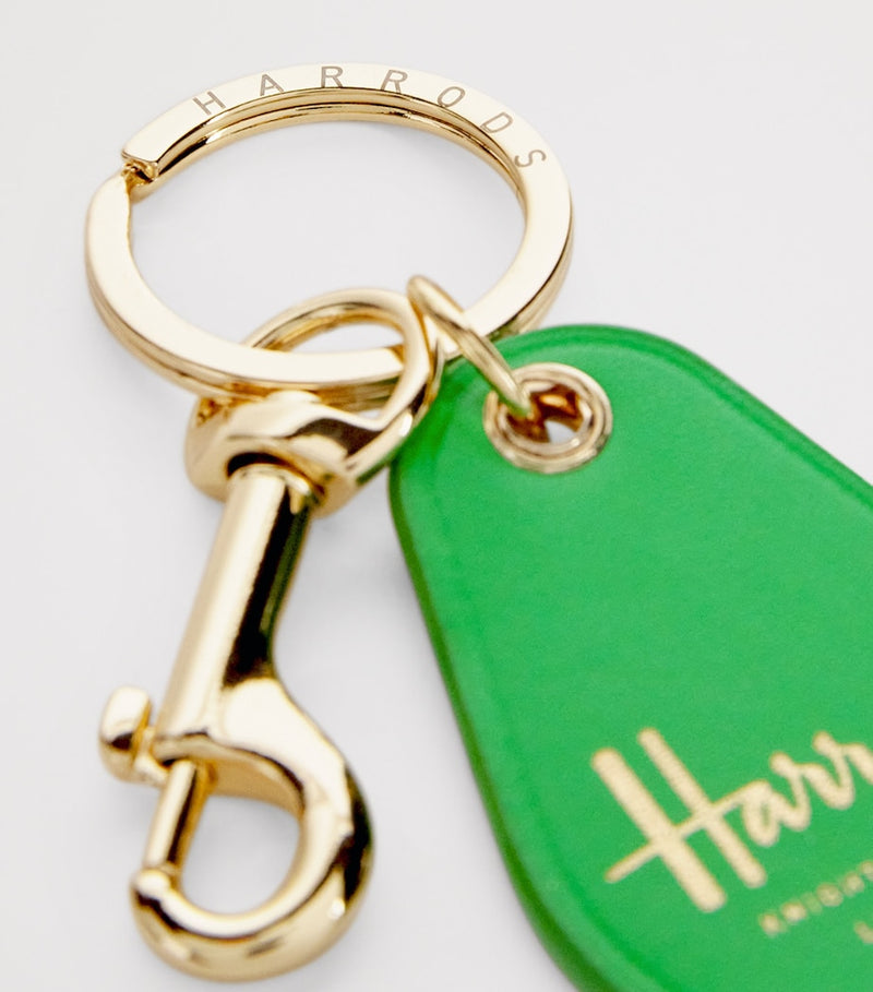 Harrods leather private jet keyring (British brand)
