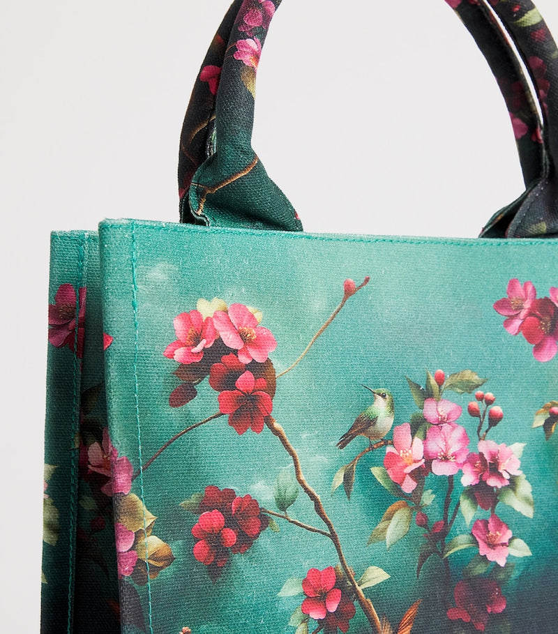Harrods Small Exotics tote bag tropical Colombian design cotton - British product