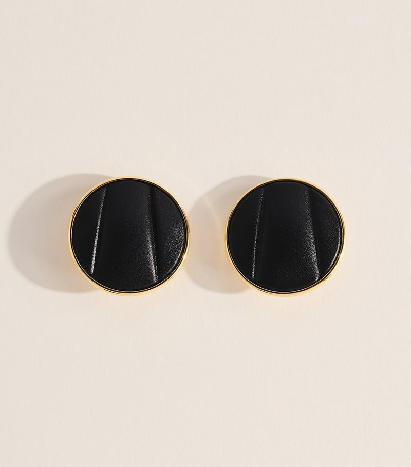 Chloé leather pleats clip-on earrings - British product