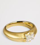 Jade Trau yellow gold diamond Frankie Vanguard ring 6mm - British product