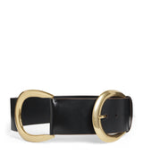Harrods Chloé Oversized Leather Belt with Gold-Tone Buckle 7cm- Buy online at McGrocer
