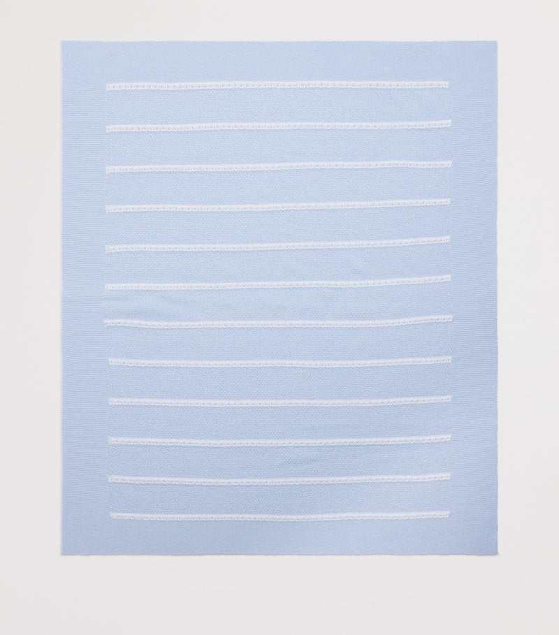 Paz Rodriguez Cotton Fogar Blanket with stripes, imported from the UK
