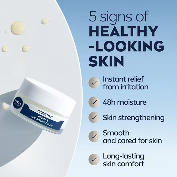 Nivea Men Sensitive Intensive Face Cream 50ml, imported from the UK
