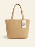 Burberry Small Margate check raffia tote bag, UK version