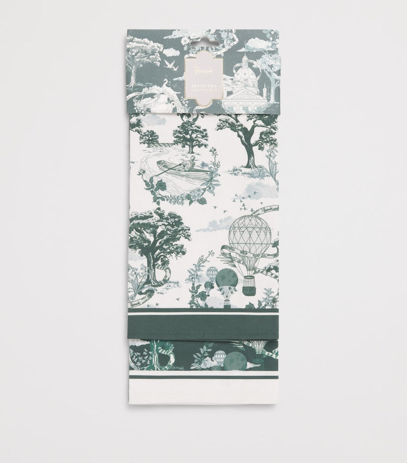 Harrods Toile tea towels set of 2, UK version