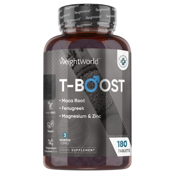 WeightWorld testosterone supplements 180 vegan tablets (British brand)