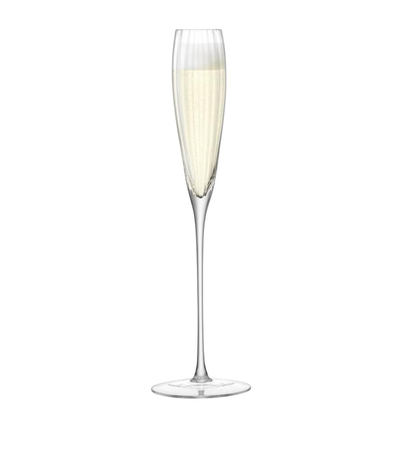 LSA International Aurelia flute glasses set of 2, 165ml capacity, UK version