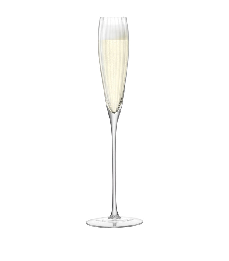 LSA International Aurelia flute glasses set of 2, 165ml capacity, UK version