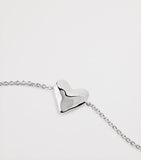 Monica Vinader sterling silver heart chain bracelet, UK version
