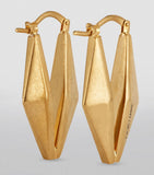 Jimmy Choo diamond chain earrings gold-tone brass - British product