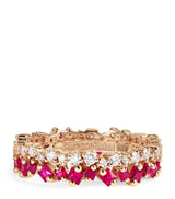 Harrods Suzanne Kalan Rose Gold, Diamond and Ruby Princess Eternity Ring- Buy online at McGrocer