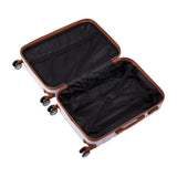 Livingandhome color-block lockable travel suitcase set, UK version