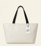 Mulberry tree logo leather tote bag (British brand)