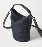 Brunello Cucinelli small denim-effect bucket bag (British brand)