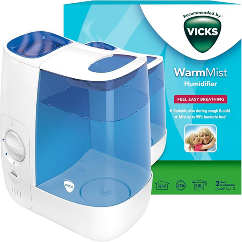 Vicks warm mist humidifier 3.8 litre tank - British product