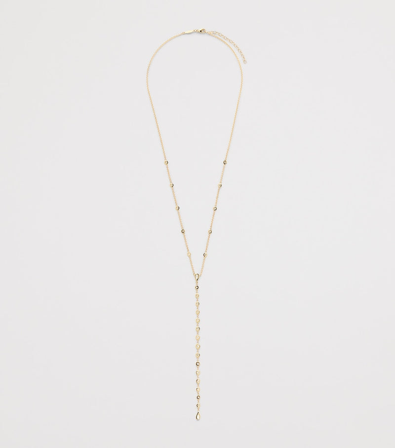 Jacquie Aiche yellow gold diamond Y necklace - British product