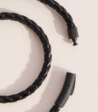 Tateossian Leather Chelsea Bracelet, imported from the UK