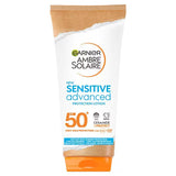 Superdrug Garnier Ambre Solaire Sensitive Sun Cream SPF50+ 175ml- Buy online at McGrocer