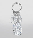 Maria Tash floating pear diamond charm, imported from the UK