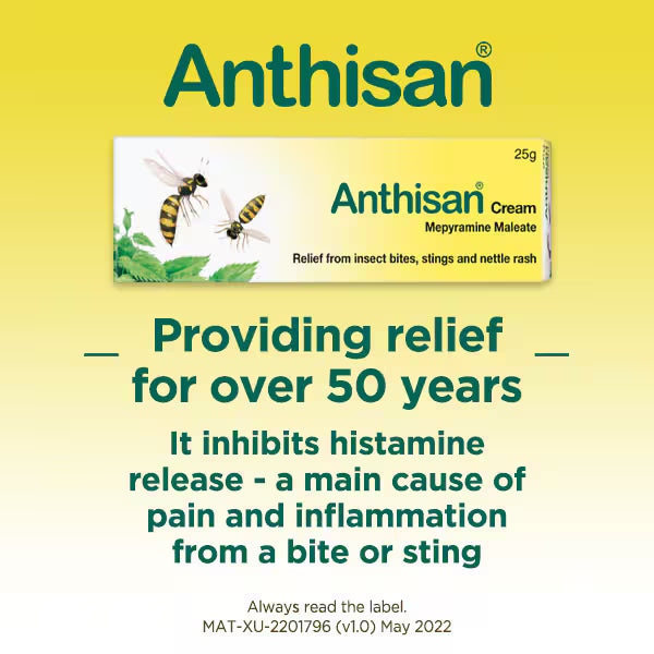 Anthisan Cream Relief from Insect Bites - British product