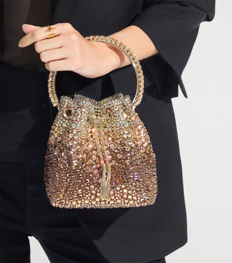 Jimmy Choo Bon Bon embellished top-handle bag, imported from the UK