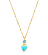 Harrods Emily P. Wheeler Yellow Gold and Blue Topaz Heart Necklace- Buy online at McGrocer