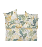 Harrods King Oxford Cotton Pillowcase with Hand-Painted Palm Leaves Design 50cm x 90cm- Buy online at McGrocer