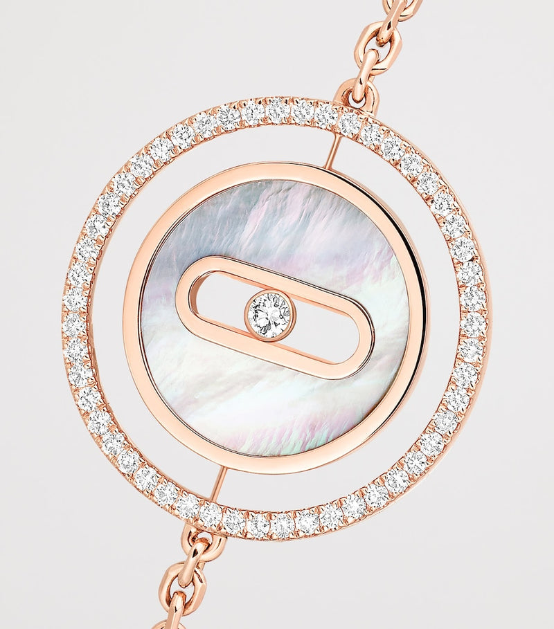Messika pink gold diamond mother-of-pearl bracelet 0.18ct, UK version