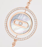 Messika pink gold diamond mother-of-pearl bracelet 0.18ct, UK version