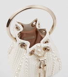Jimmy Choo Micro Bon Bon bag satin pearls (British brand)