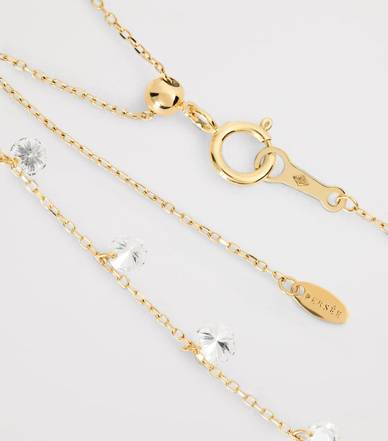 Persée yellow gold diamond nine-stone Danaé necklace, UK version