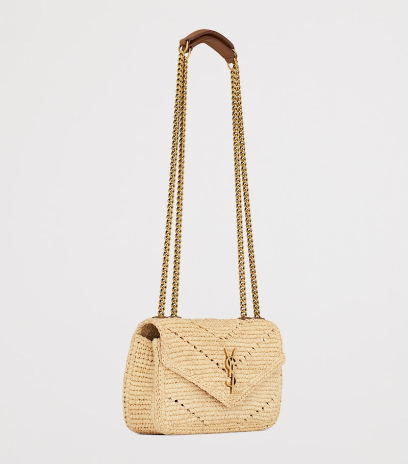 Saint Laurent Mini Loulou shoulder bag woven raffia (British brand)