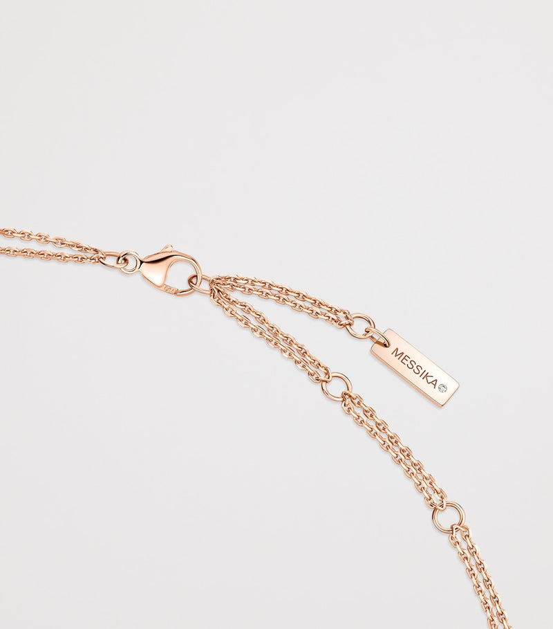 Messika Move 10th Birthday pink gold diamond necklace 1.15ct, imported from the UK